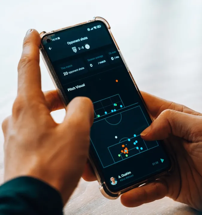 MyGamePlan player app showing player development metrics and video clips